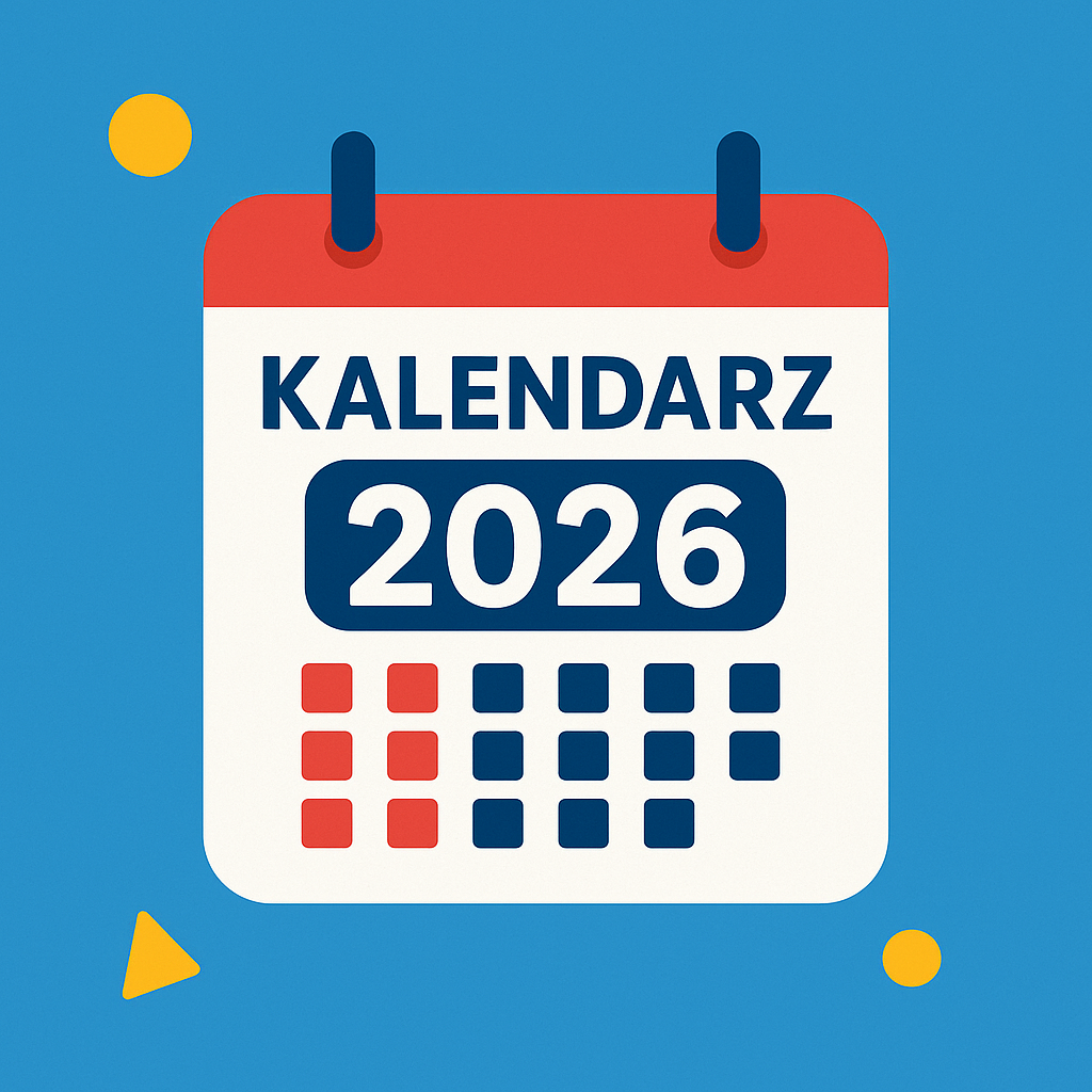 Kalendarz 2026 z zaznaczonymi dniami wolnymi - podgląd